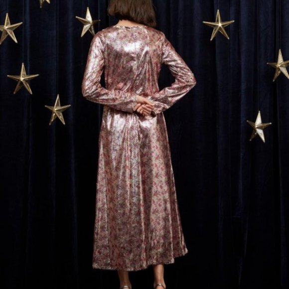 Sister Jane Solar Sequin Maxi Dress Seashell Pink, Size Small, - Picture 3 of 6